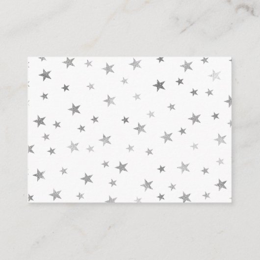 Twinkle Baby Duschbuchanfrage, Silberstars Begleitkarte (Rückseite)