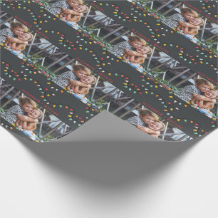 Twinkle beleuchtet hellen Feiertag Foto des Spaße Geschenkpapier