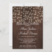 Twinkle beleuchtet rustikales einladung (Vorderseite)