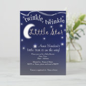 Twinkle, blinkend, kleiner Stern Einladung (Stehend Vorderseite)