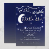 Twinkle, blinkend, kleiner Stern Einladung (Vorne/Hinten)