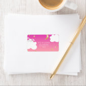 Twinkle Bunny Star Pink Rücksendeadresse Adressaufkleber (Insitu)