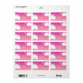 Twinkle Bunny Star Pink Rücksendeadresse Adressaufkleber (Vorne)