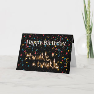 Twinkle Candle Bright Wie alt Spaß Geburtstag Karte