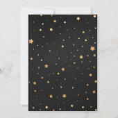 Twinkle Chalkboard Gold Star Baby Sprinkle Einladung (Rückseite)