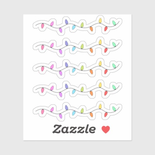 Twinkle Christmas Lights Decorative Journal Border Aufkleber (Blatt)