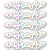 Twinkle Christmas Lights Decorative Journal Border Aufkleber (Vorderseite)