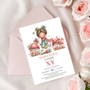 Twinkle Fee 7. Geburtstag Pastellfarbene Florale E Einladung