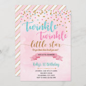 Twinkle Geburtstagskarte Einladung (Vorne/Hinten)