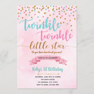 Twinkle Geburtstagskarte Einladung