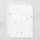Twinkle Gold Star Kinderdusche Einladung (Rückseite)