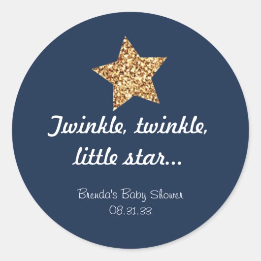 Twinkle Gold Star Sticker (Vorderseite)