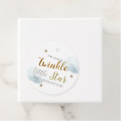 Twinkle Gold Stars & Blue Clouds Geburtstag Geschenkanhänger (Beispiel)