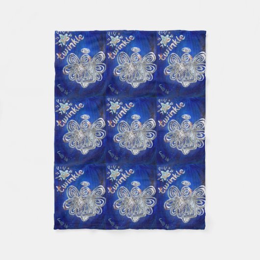 Twinkle Guardian Angel Custom Fleece Blanket (Vorderseite)