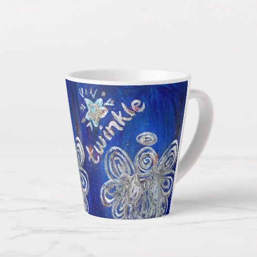 Twinkle Guardian Angel Custom Latte Tasse Cup (Rechte Ecke)