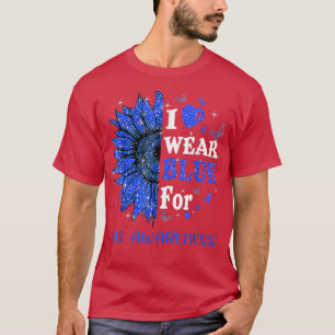 Twinkle Herz Sonnenblume ich trage Blau für als Aw T-Shirt