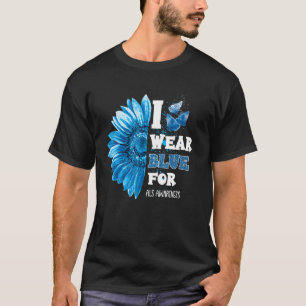 Twinkle Herz Sonnenblume ich trage Blau für als Aw T-Shirt