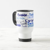Twinkle Holiday Blue Graphics Reisebecher (Vorderseite Links)