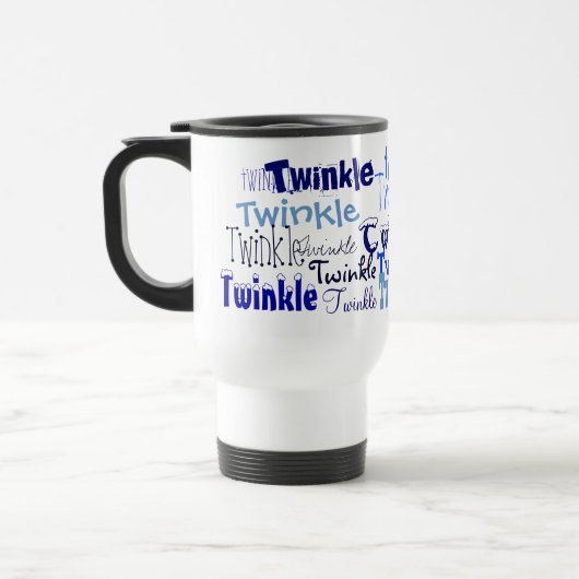 Twinkle Holiday Blue Graphics Reisebecher (Links)