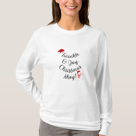 Twinkle & Joy Weihnachten Ahoy! Feiertag T-Shirt (Vorderseite)