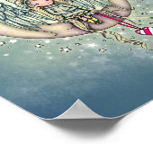 Twinkle Kleine Engel und Illustrierte Kunst Poster (Ecke)