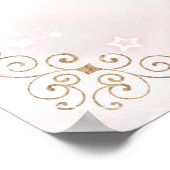 Twinkle kleine Star Rose Gold Baby Dusche Poster (Ecke)
