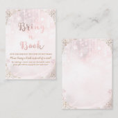 Twinkle kleine Star Rose Gold Buchen Baby Begleitkarte (Vorne/Hinten)