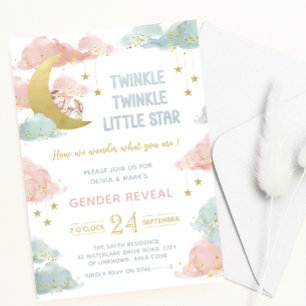 Twinkle kleiner Star Baby Gender Reveal Party Einladung