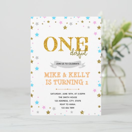 Twinkle kleines Party Einladung (Stehend Vorderseite)