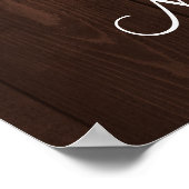 Twinkle Leuchten rustikale Hochzeit im Herbst Begr Poster (Ecke)