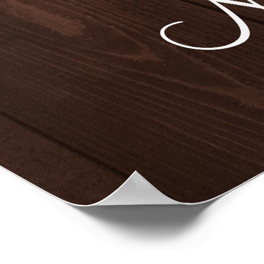 Twinkle Leuchten rustikale Hochzeit im Herbst Begr Poster (Ecke)