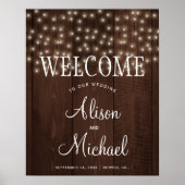 Twinkle Leuchten rustikale Hochzeit im Herbst Begr Poster (Vorne)