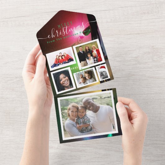 Twinkle Licht fügt Ihre Fotos Urlaubskarte hinzu All In One Einladung (Abreißen)