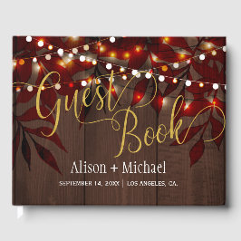 Twinkle Lichter Hochzeit Gold Drehbuch Gästebuch