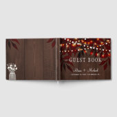 Twinkle Lichter Hochzeit rustikale Herbst Gästebuc Gästebuch (Voll)