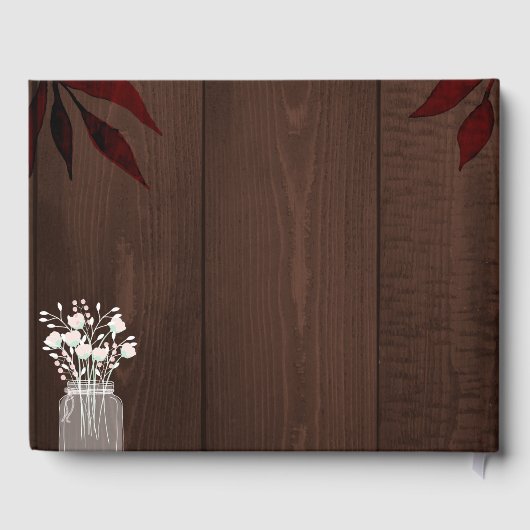 Twinkle Lichter Hochzeit rustikale Herbst Gästebuc Gästebuch (Rückseite)