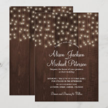 Twinkle Lichter rustikale Herbstholz Hochzeit