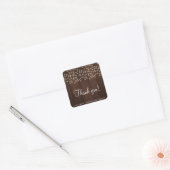 Twinkle Lichter rustikale Stallenholz Hochzeit Quadratischer Aufkleber (Umschlag)