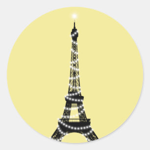 Twinkle Light Eiffel Tower Sticker - gelb