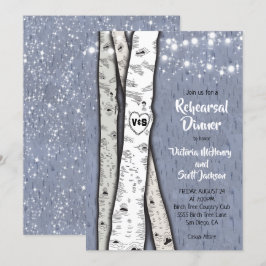 Twinkle lights Birch Tree Probe Dinner Einladungen