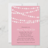 Twinkle Lights Bridal Dusche Einladung (pink) (Vorderseite)
