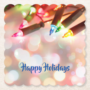 Twinkle Lights Christmas, Bokeh, Untersetzer