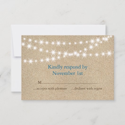 Twinkle Lights Destination UAWG RSVP Karte (Vorderseite)