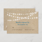 Twinkle Lights Destination UAWG RSVP Karte (Vorne/Hinten)