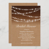 Twinkle Lights Dusche Einladung auf schattige Burl (Vorne/Hinten)