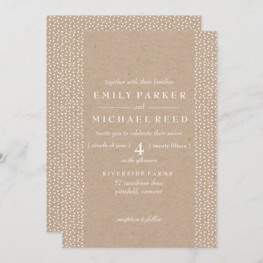 Twinkle Lights - Einladung zur Hochzeit (Vorne/Hinten)