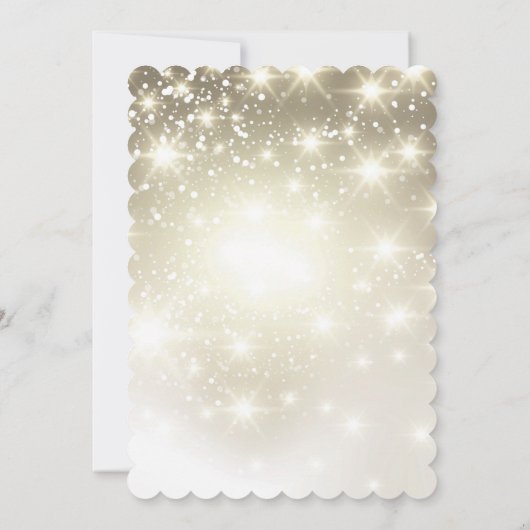 Twinkle Lights Hochzeit Einladung (Rückseite)