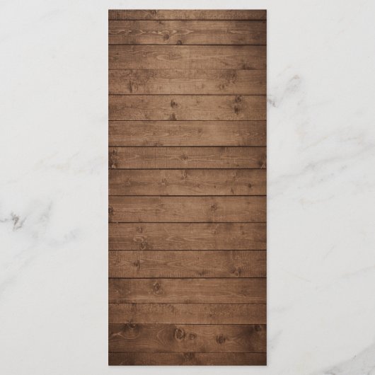 Twinkle Lights Lace Rustic Country Wood Wedding Menükarte (Rückseite)