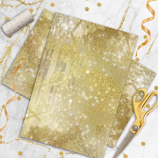 Twinkle Lights on Luxury Glam Gold Glitzer Foil Seidenpapier