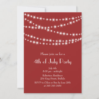 Twinkle Lights Party Einladung 4. Juli